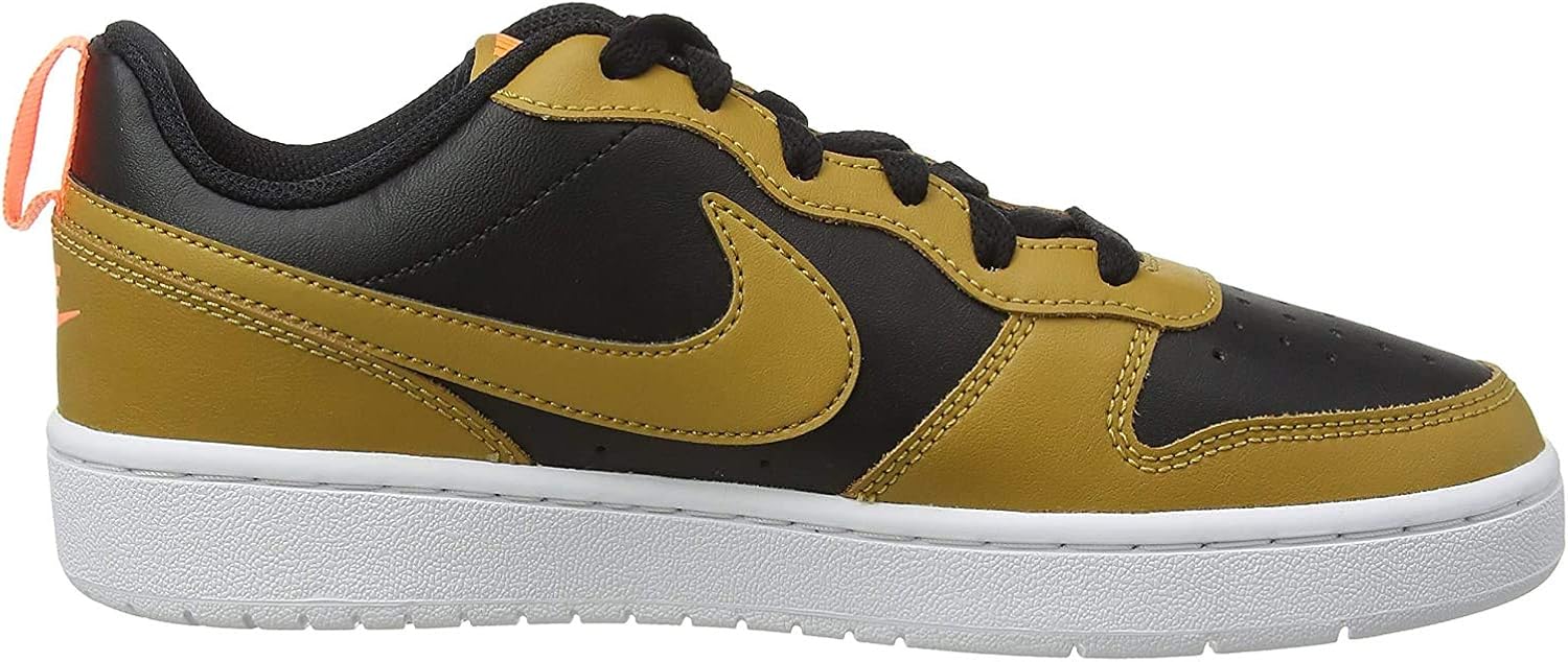 nike 耐克 中性儿童 court borough low 2 (gs) 运动鞋 黑色/小麦